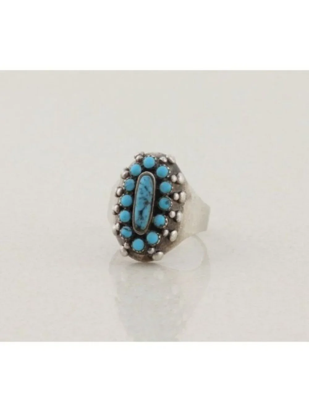 Men's Sterling Silver Turquoise Ring Size 12 Mens Ring